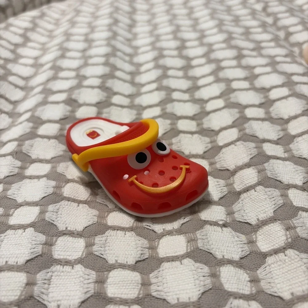 2024 McDonald's Crocs Happy Meal Toy Red Mini Clog Keychain Collectible